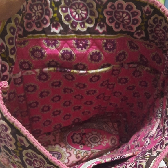 Vera Bradley Pink and Purple Paisley Tote - Picture 4 of 6